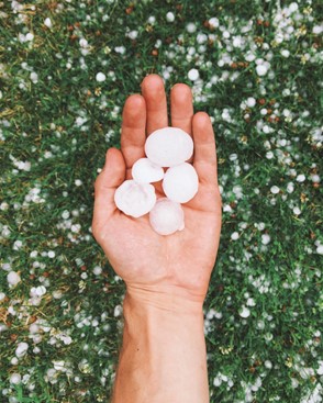 hail in a hand